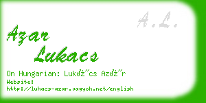 azar lukacs business card